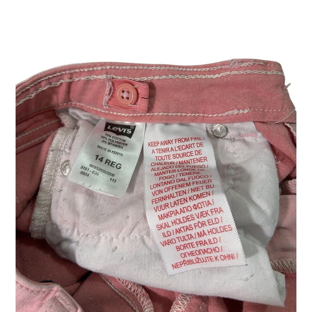 Levi’s Denim Legging Skinny Jeans Pink Size 14 Reg Stretch 5 Pocket - Picture 8 of 9